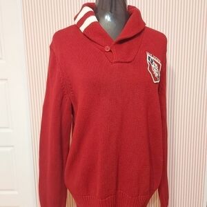 Coastal Elite Vibes Tommy Hilfiger Knit Sweater Preppy Crest Logo Yacht Club